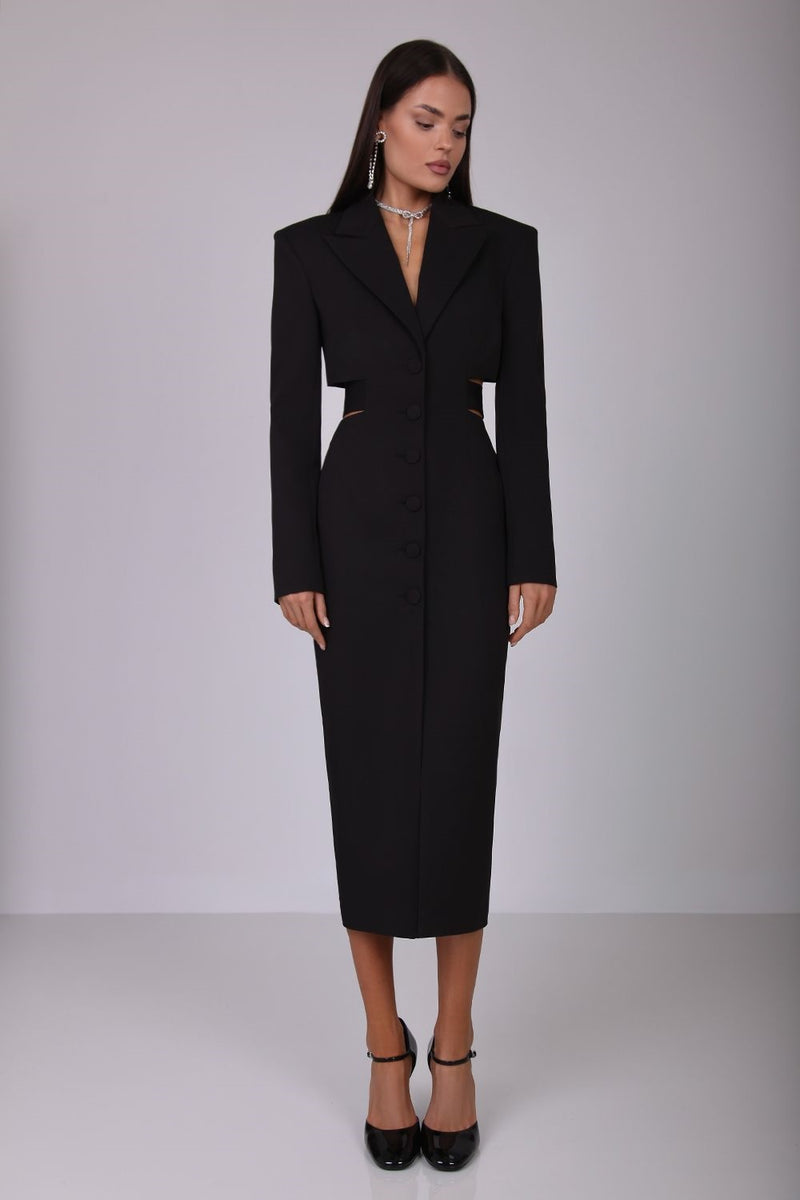 Antonia Cut Out Blazer Midi Dress