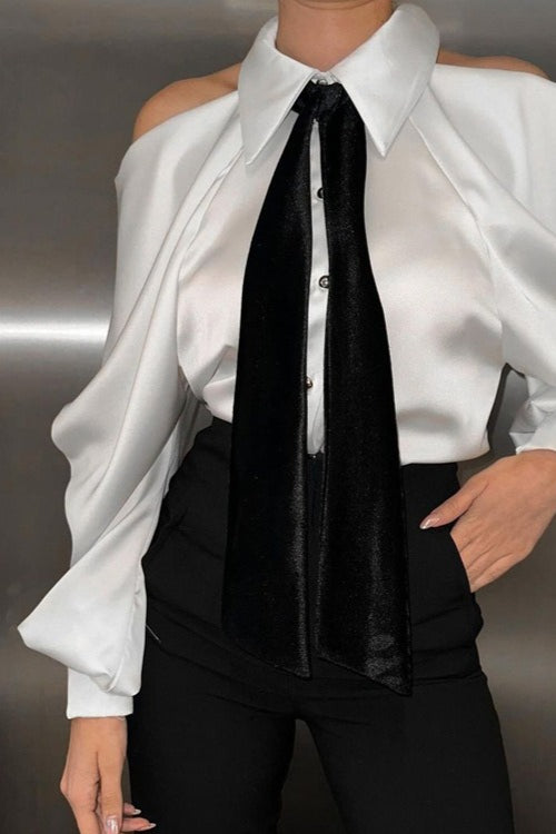 Professional Collared Long Sleeve Blouse