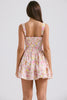 Pink Meadow Print Cotton Mini Dress