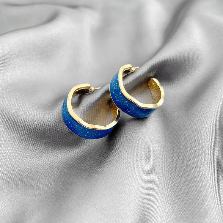 Lapis Lazuli Hoop Earrings