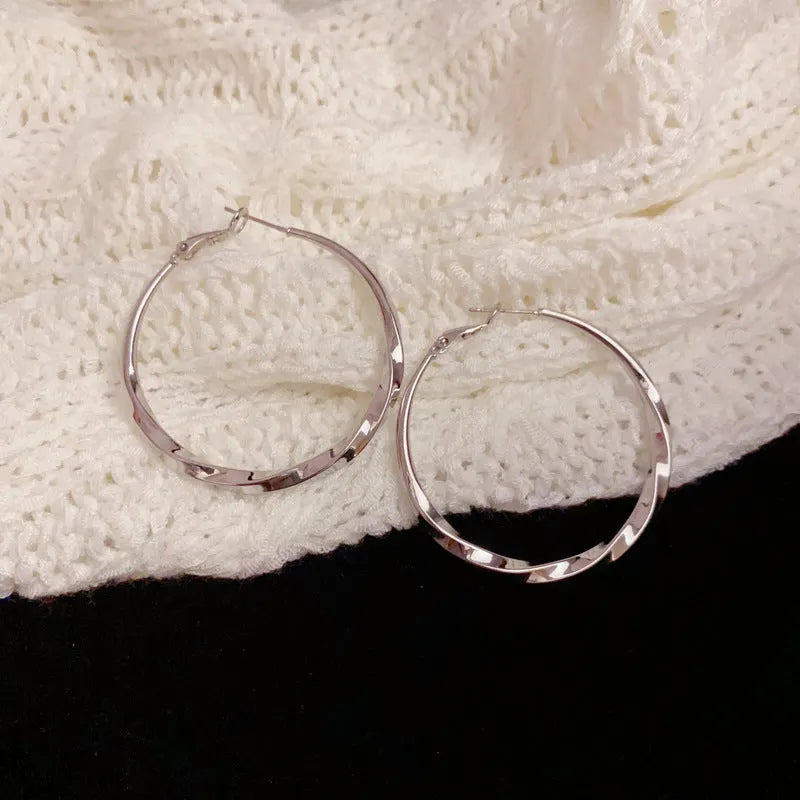 Classic Silver Hoop Earrings