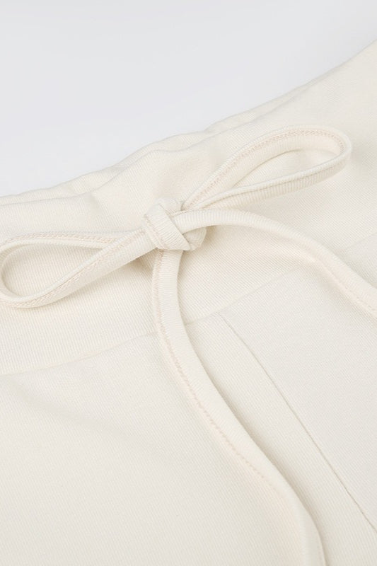 Roll Waist Color Low Rise Knit Pants