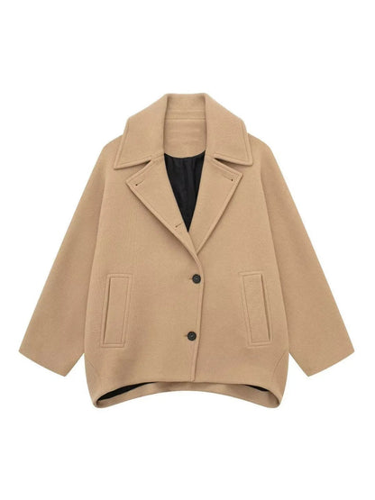 Oversized Pocket Button Coat