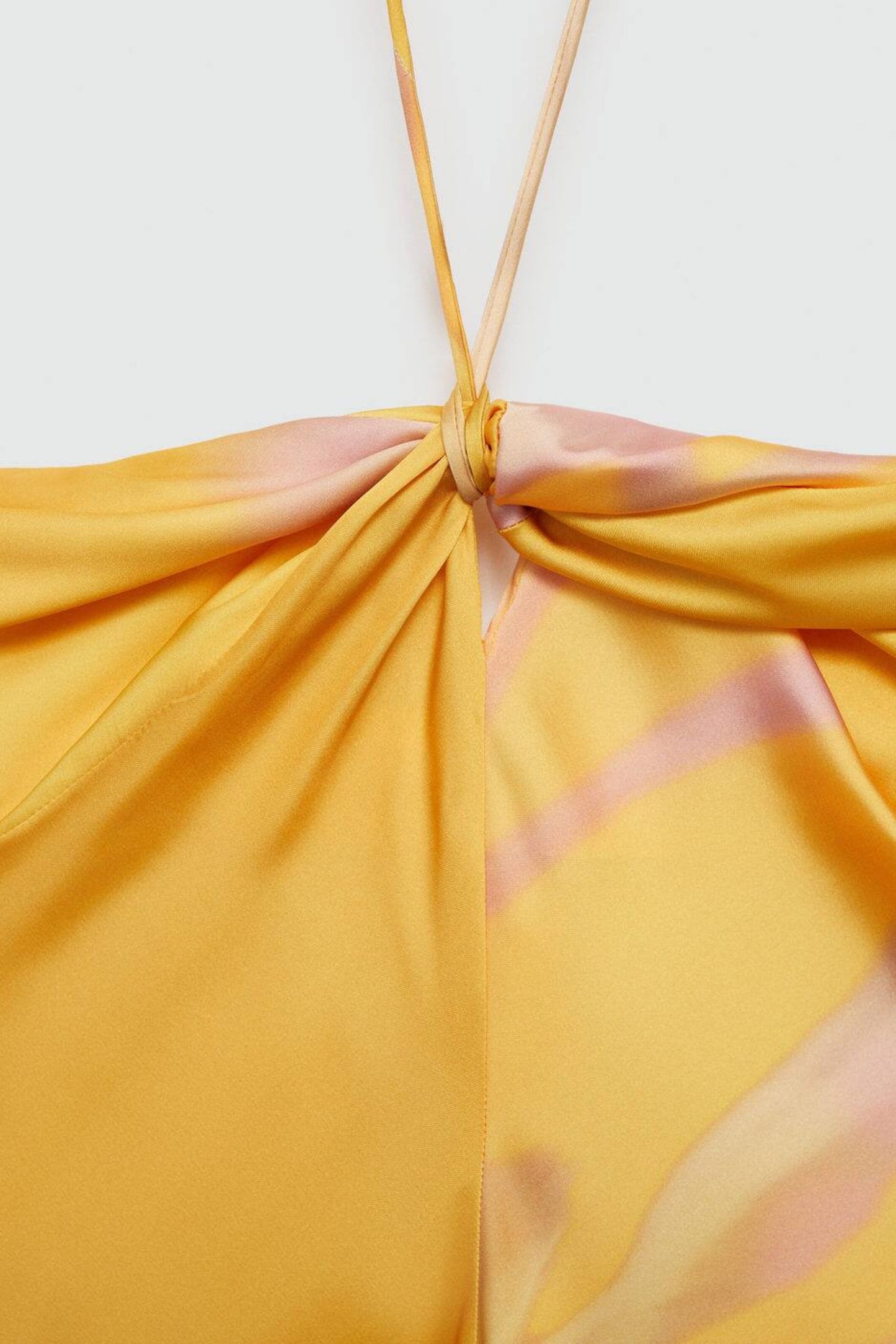 Sarah Printed Halter Satin Maxi Dress
