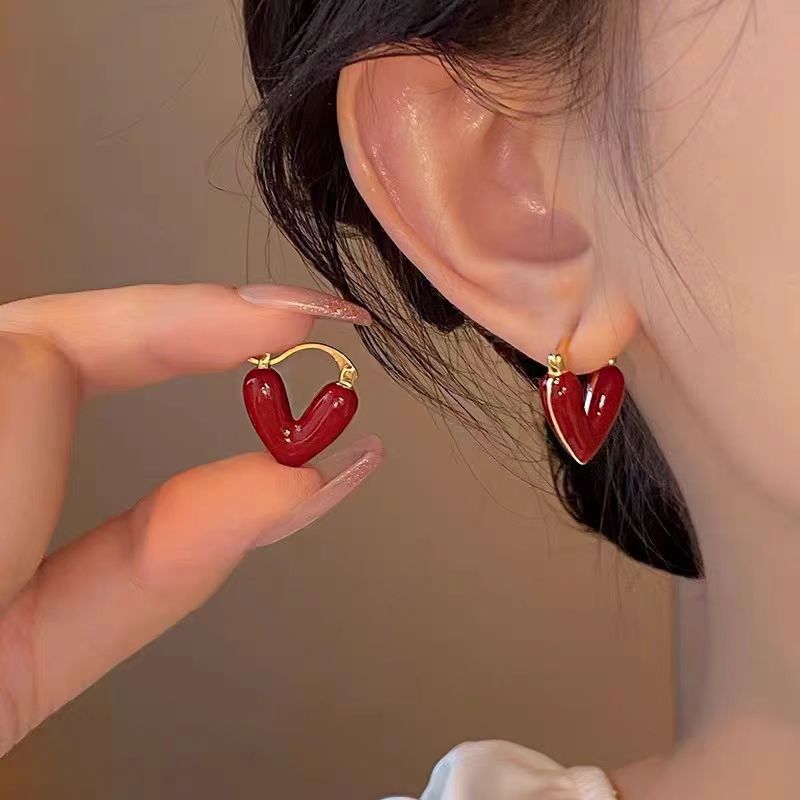 Romantic Red Heart Earrings
