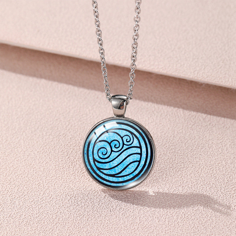 Blue Wave Pendant Necklace