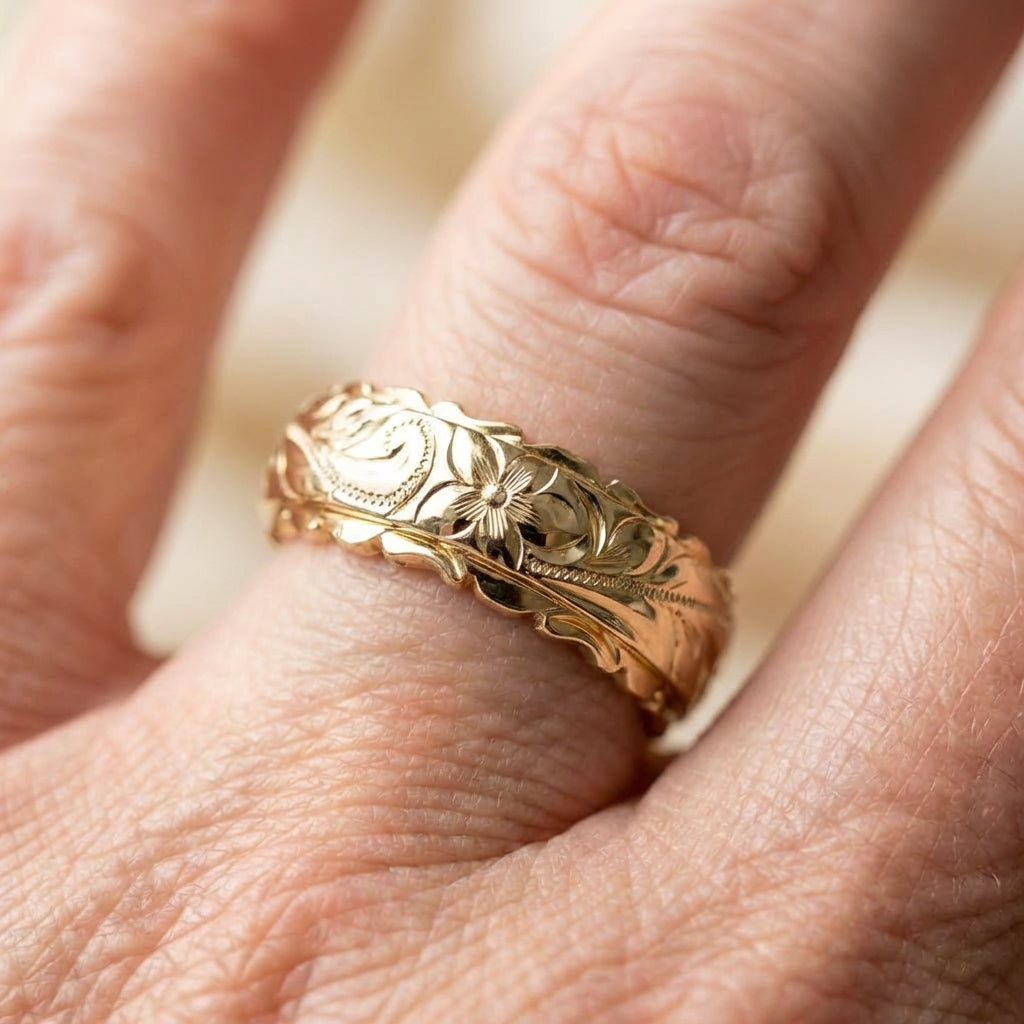 Vintage Gold Flower Ring