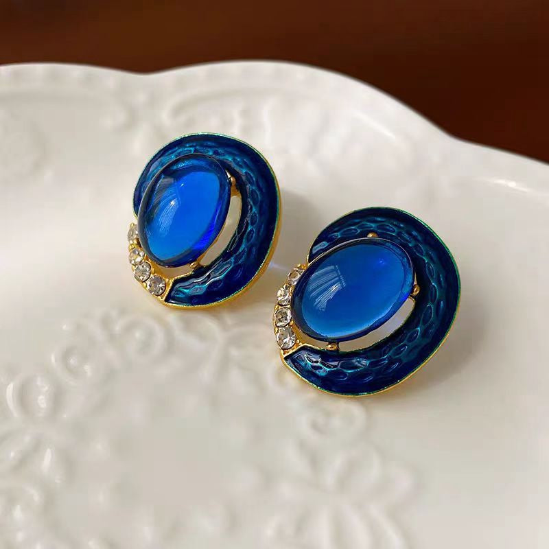 Elegant Blue Sapphire Earrings