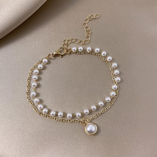 Elegant Double Layer Seed Pearl