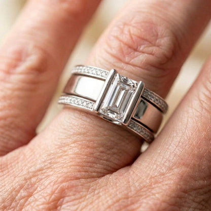 Vintage Inlaid Glass Ring