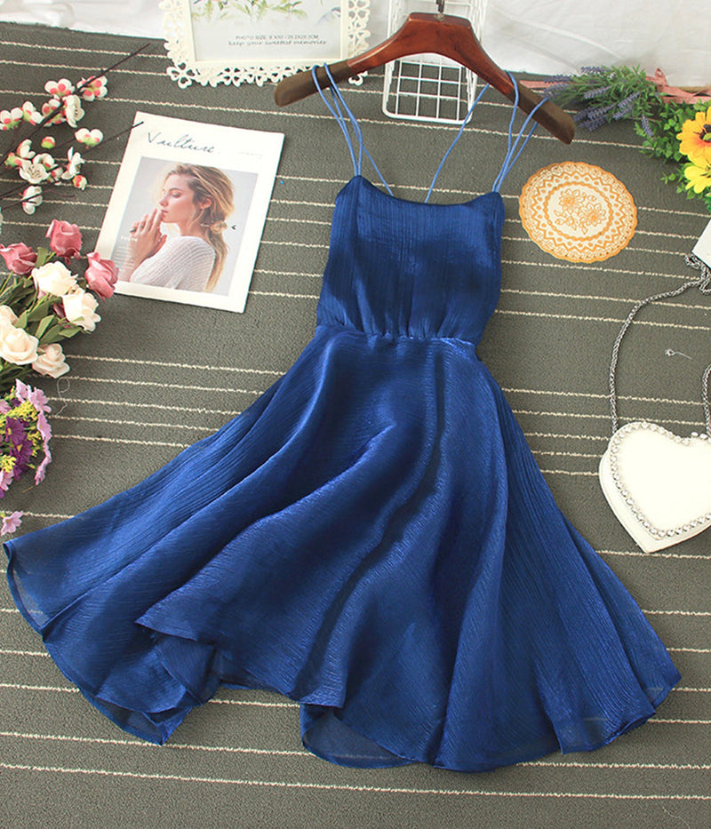 Tulle Backless Short Dress Mini Dress P343