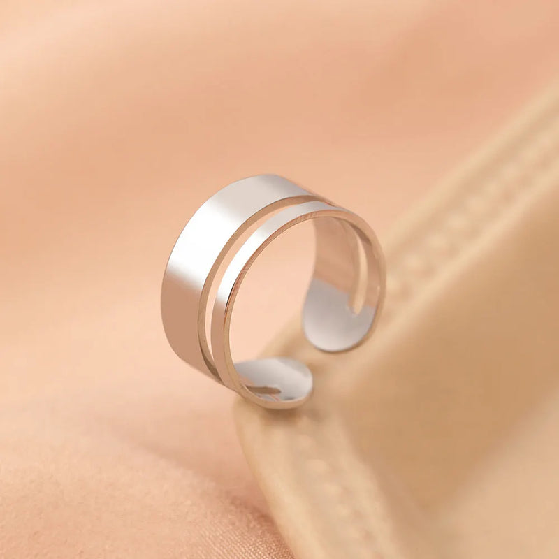 Modern Two Tone Ring