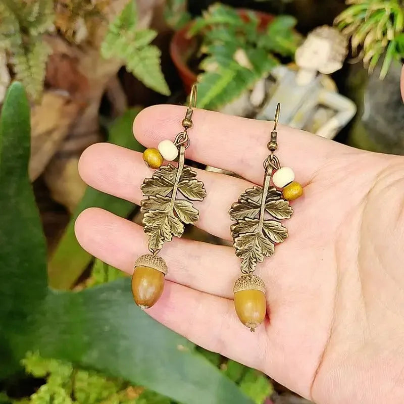 Vintage Oak Leaf Earrings