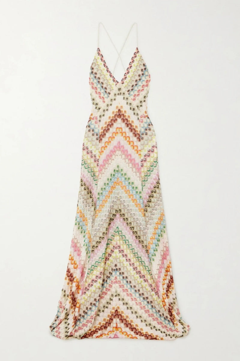 Malora — Handcrafted Cotton Crochet Maxi Dress With Adjustable Straps