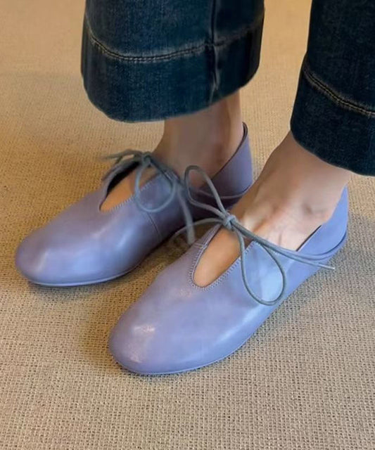 Comfortable Splicing Flat Shoes for Blue Faux Leather