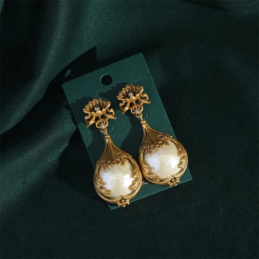 Vintage Pearl Drop Earrings