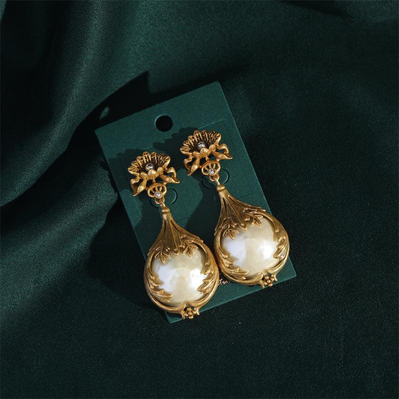 Vintage Pearl Drop Earrings