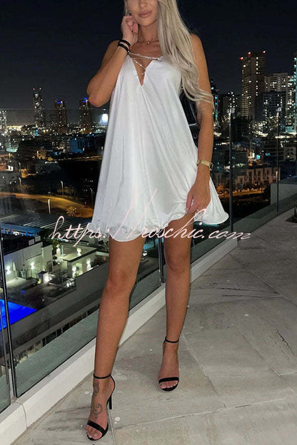 Shiny Chain Party Mini Dress
