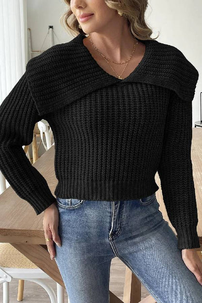 New Trend Design Lapel Sweater