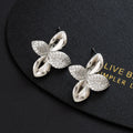 Elegant Crystal Leaf Earrings