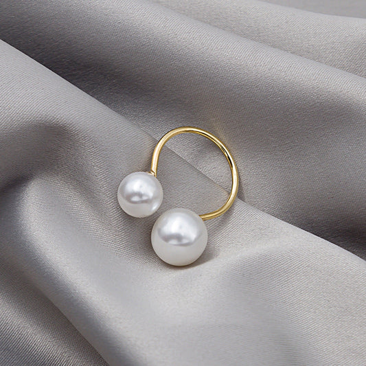 Elegant Minimalist Pearl Gold Ring
