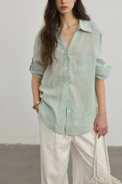 Minimalist Vibe Linen Loose-fit Blouse