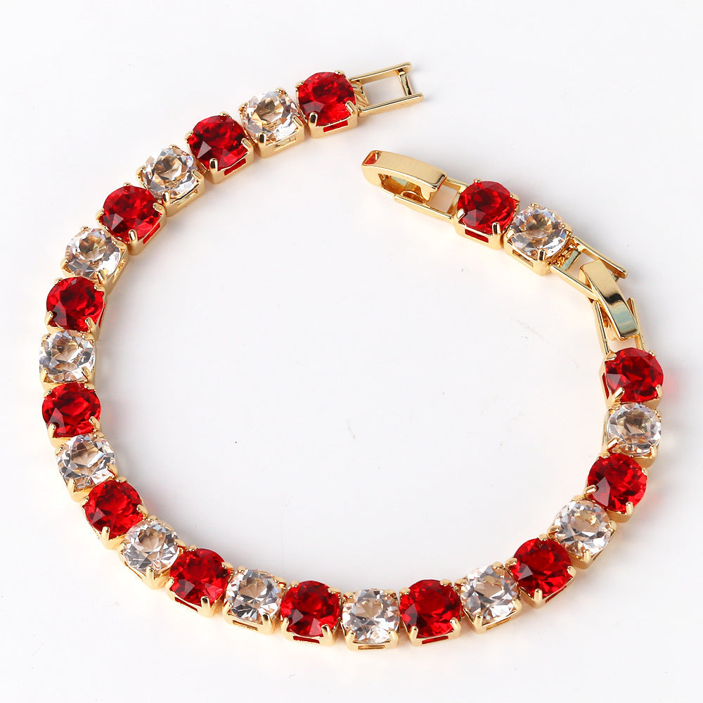 Elegant Ruby Crystal Bracelet