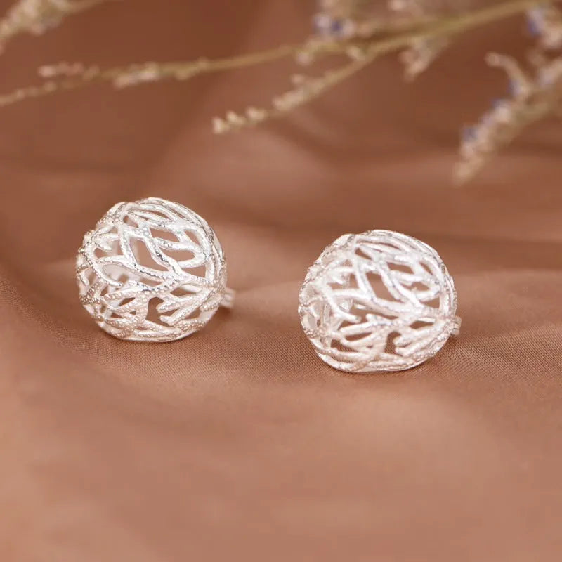 Textured Sphere Earrings