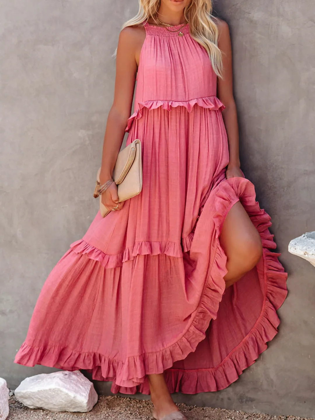 Megan | Ruffle Maxi Dress