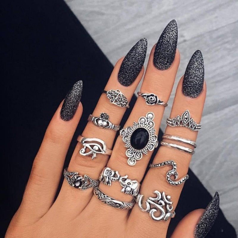 Vintage Silver Ring Set