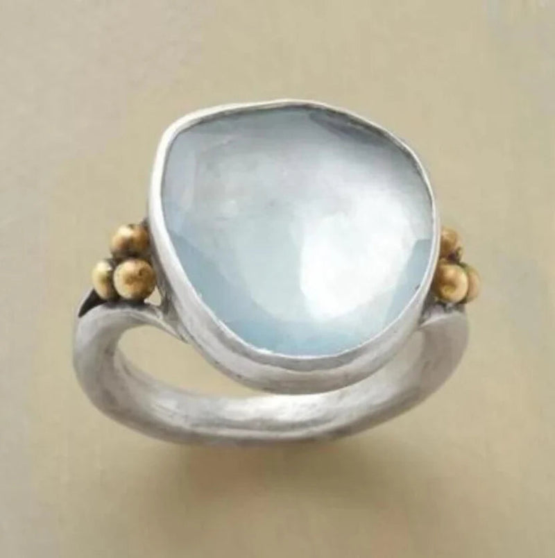 Elegant Aquamarine Statement Ring