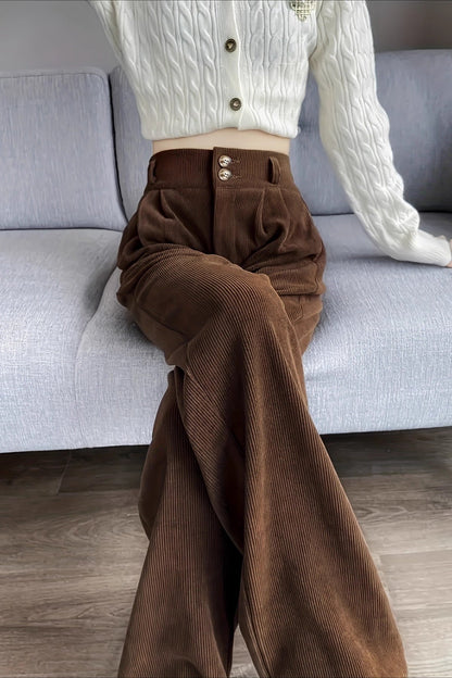 Corduroy Wide Leg Knit Pants