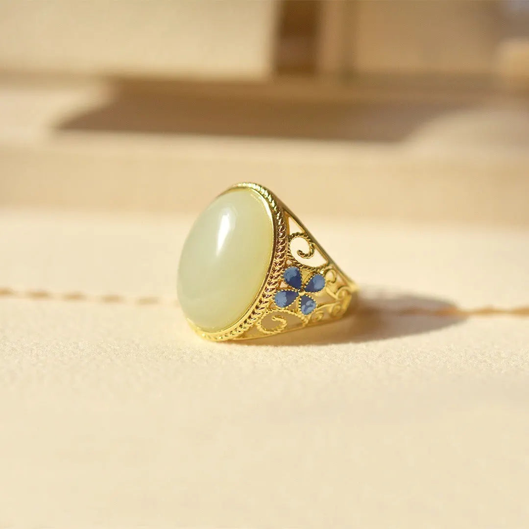 Vintage Jade Gold Ring