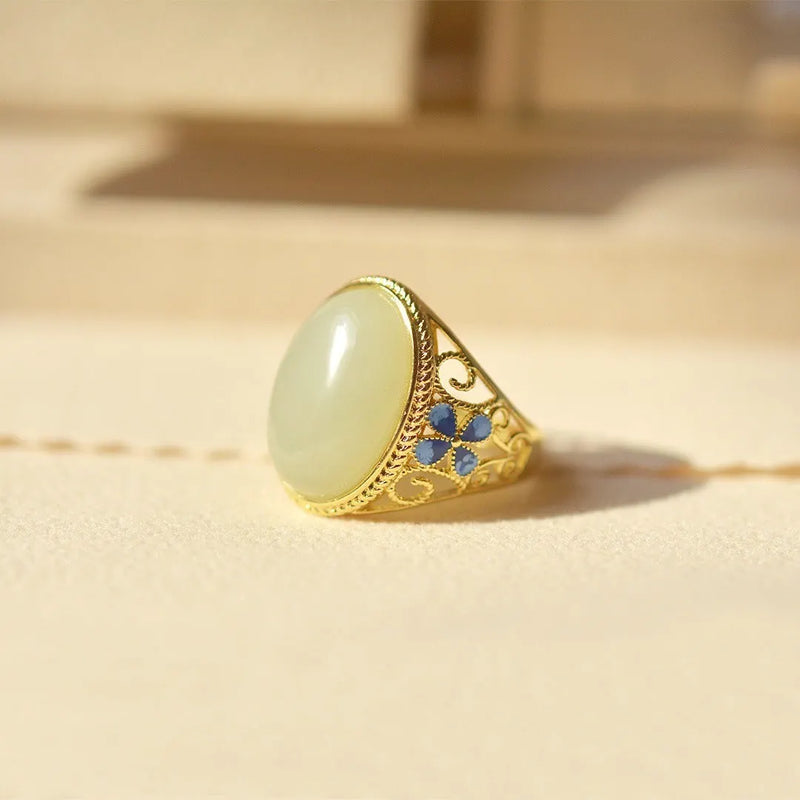 Vintage Jade Gold Ring