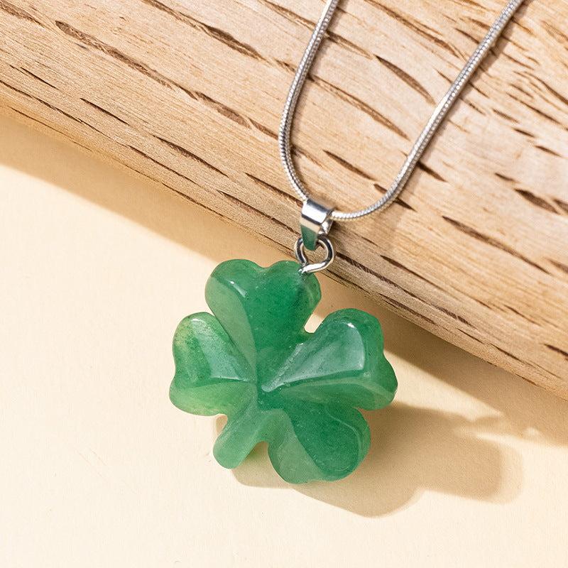 Jade Four Leaf Clover Necklace