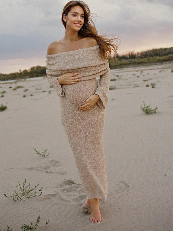 Nayara | Maternity Off Shoulder Maxi Dress