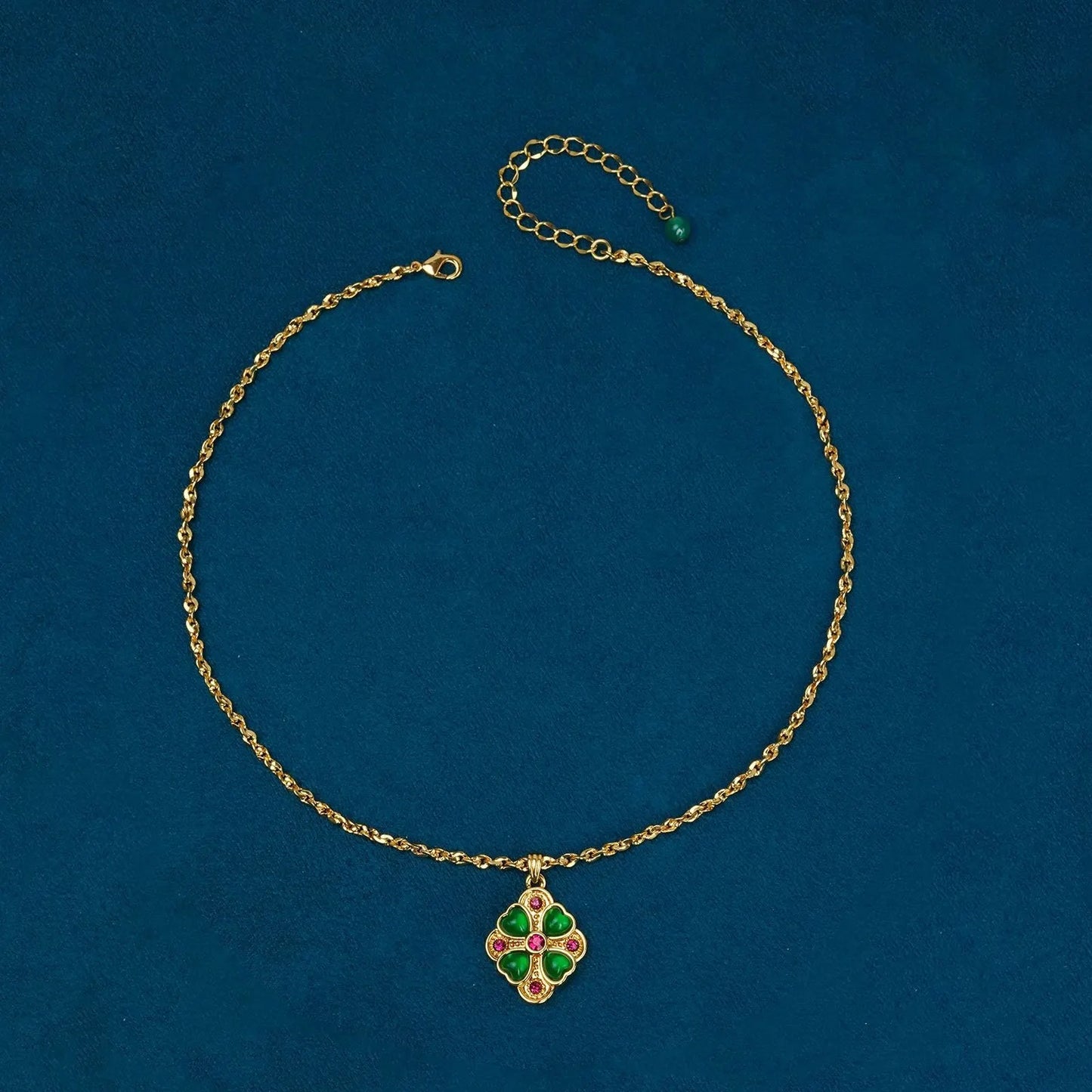 Vintage Emerald Pendant Necklace
