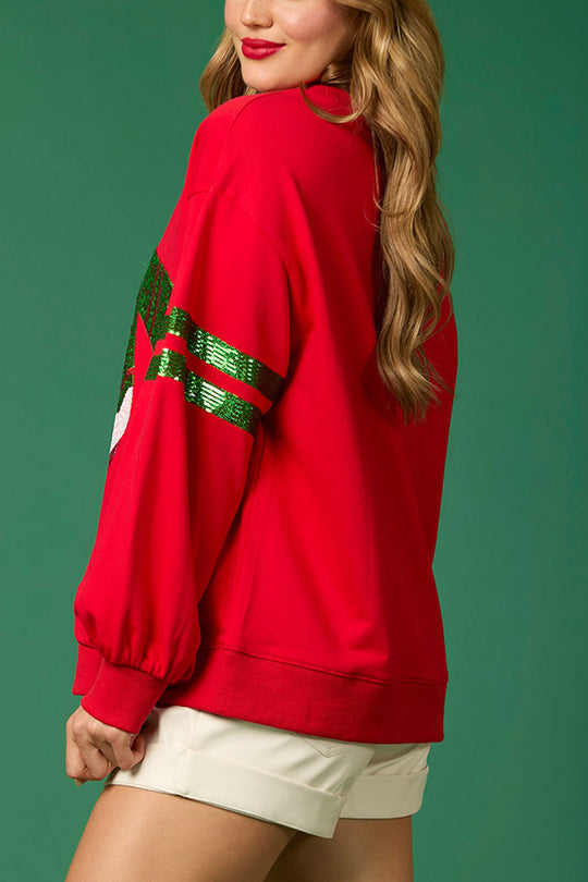 Christmas Sequined Crewneck Sweatshirt