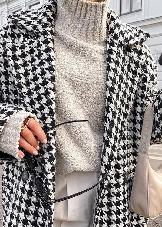 Houndstooth Long Trench Coat – ’s Outerwear