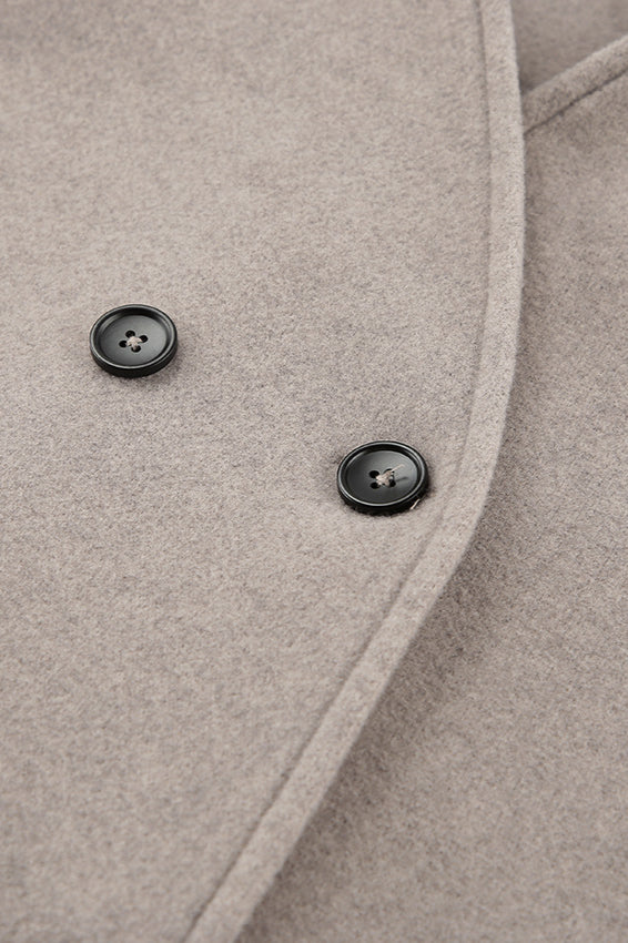 Brown Double-breasted Blazer Coat