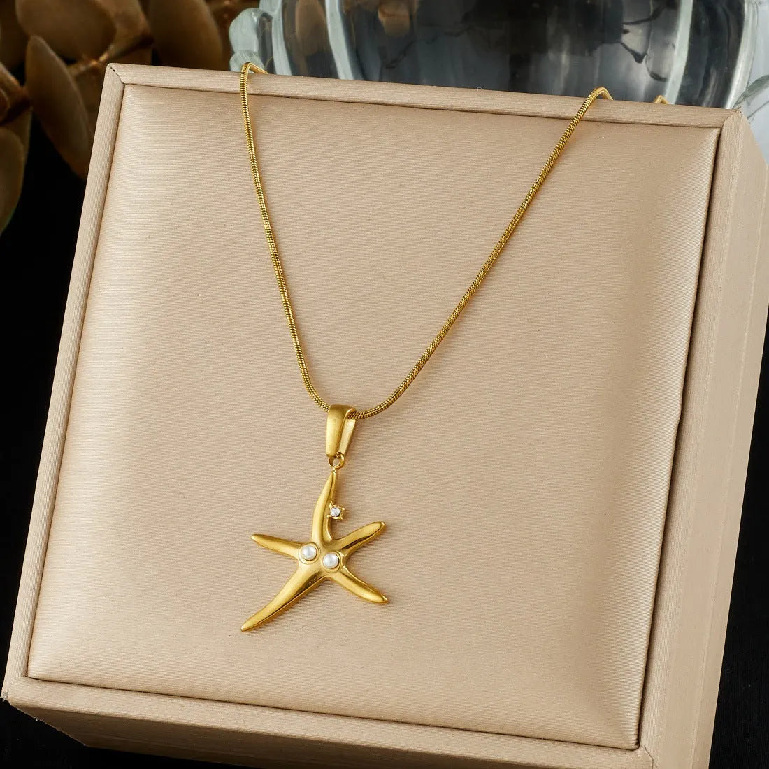Gold Starfish Necklace