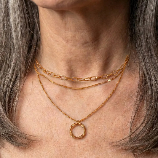 Gold Vintage Layered Necklace