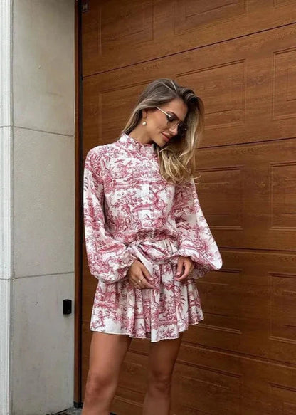 -inspired Puff Sleeve A-line Mini Dress