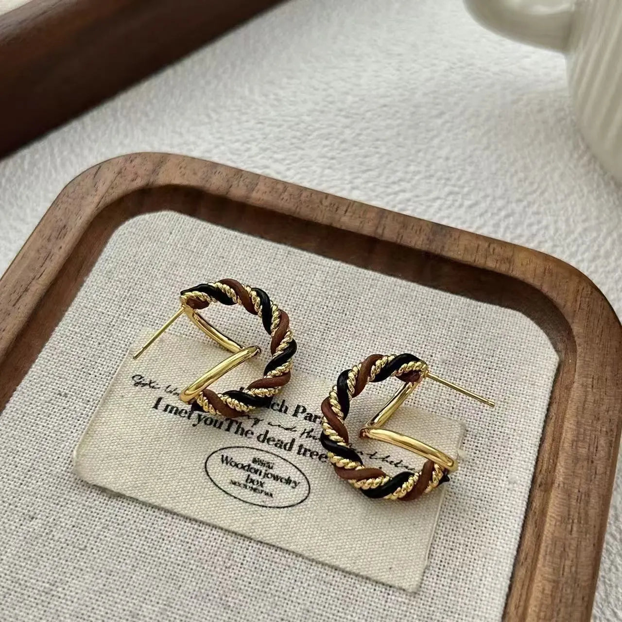 Twisted Gold Earrings