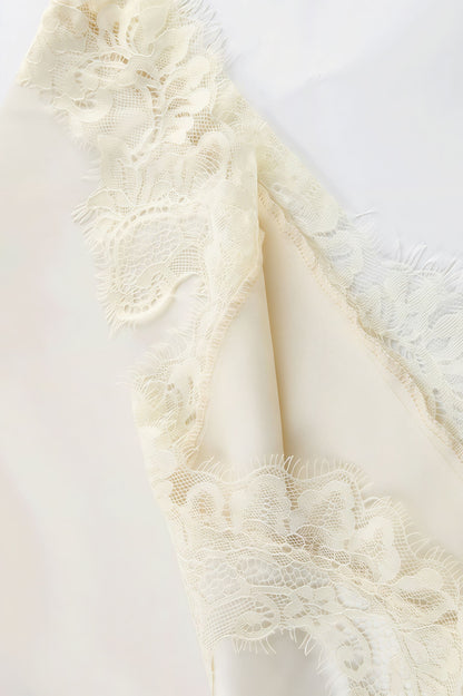 Lace Sleeveless Draped Collar Halter Mini Dress