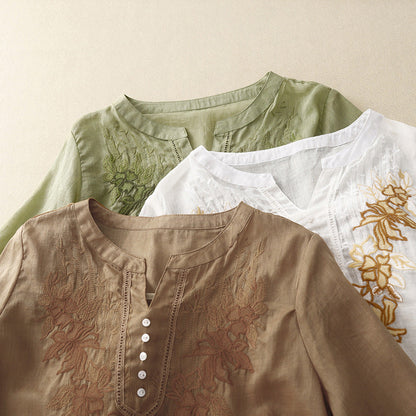 Featherlight Linen Blouse™ — Stay Cool, Captivate Instantly, and Own Every Moment