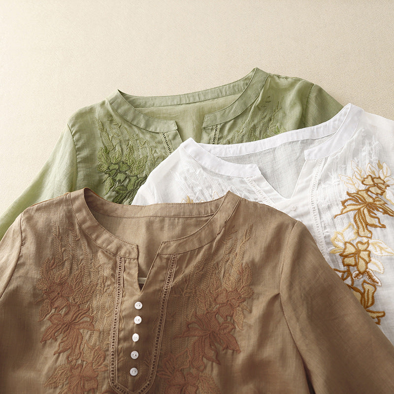 Featherlight Linen Blouse™ — Stay Cool, Captivate Instantly, and Own Every Moment