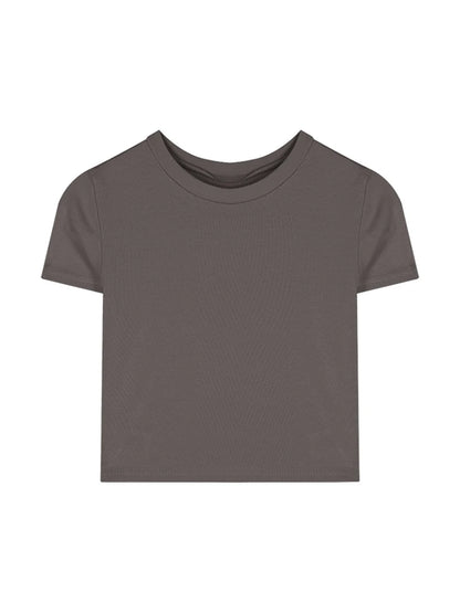 T-shirt Summer Skinny Tee Shirt Femme Short Sleeve Korean Kpop Slim O-neck Tshirt Woman Clothes Top