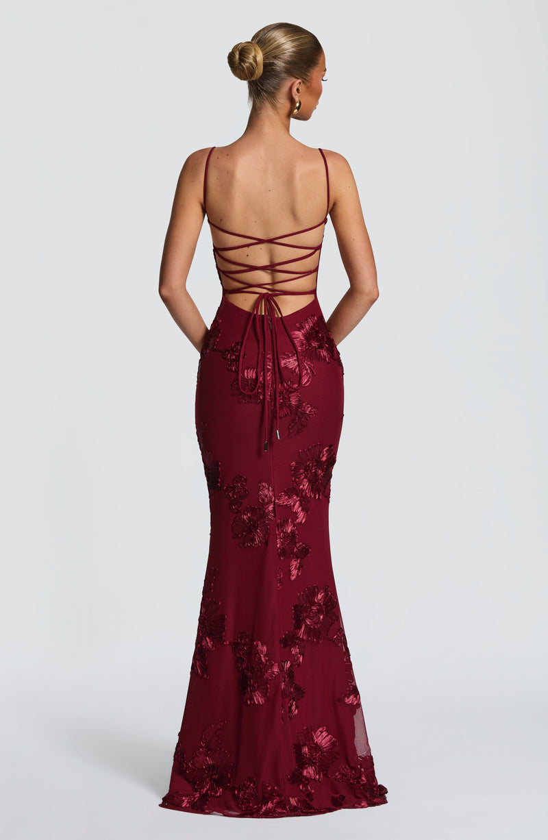 Nefertiti Maxi Dress - Burgundy