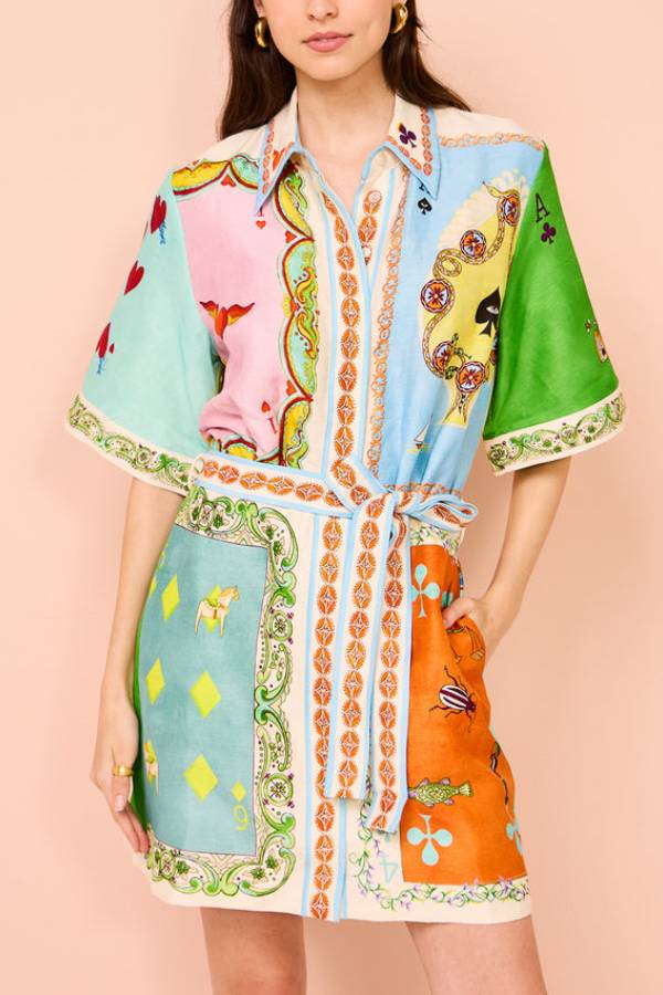 Panflay Rummy Mini Dress in Multi